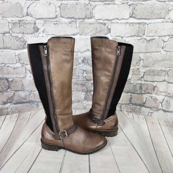 Remonte Leather Riding Boots Taupe Embre Almond Toe Size 38 = 7/7.5 Equestrian - Picture 8 of 16